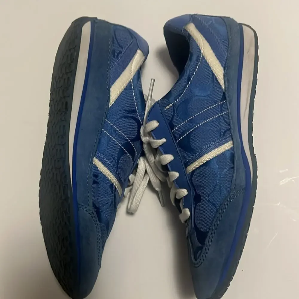 COACH MARABELLE SIGNATURE LOGO CHAMBRAY BLUE SNEAKERS SIZE 6‎ 1/2